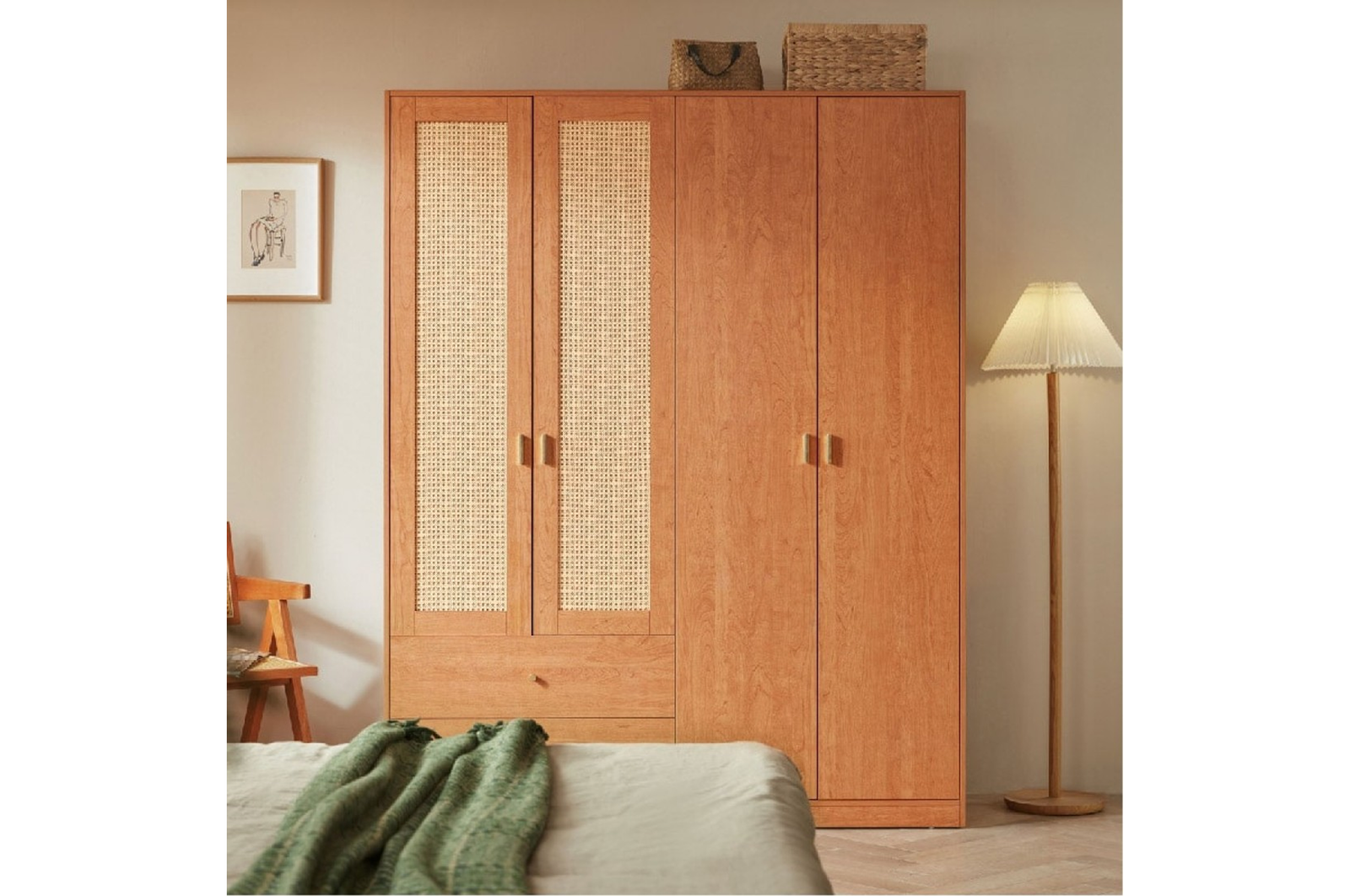 Hibino 4 Doors Wardrobe (1.57m)